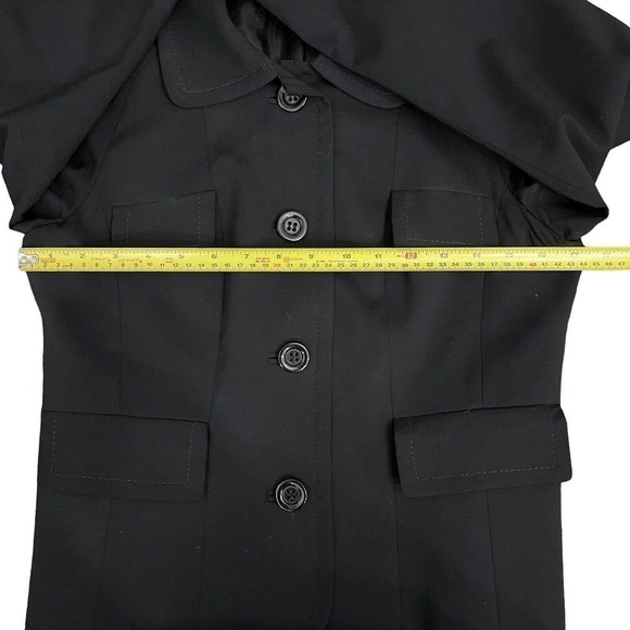 Pendleton Blazer Women’s Black Virgin Wool Blend Jacket Size 8 4 Button Collared - Picture 6 of 10